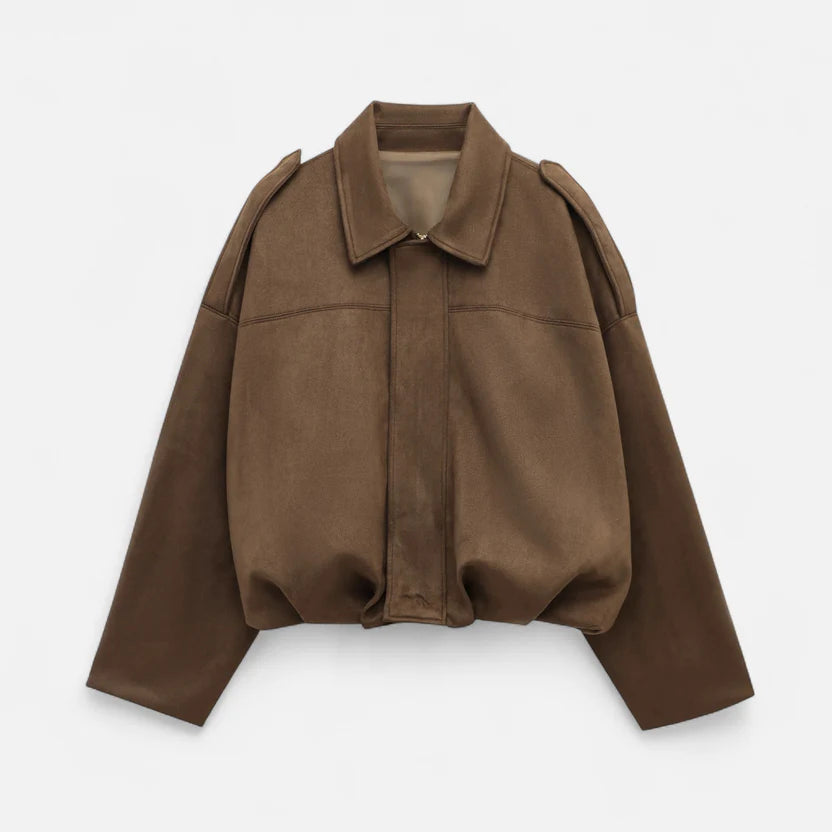 Rosvani | Women’s Vintage Suede Zip Jacket