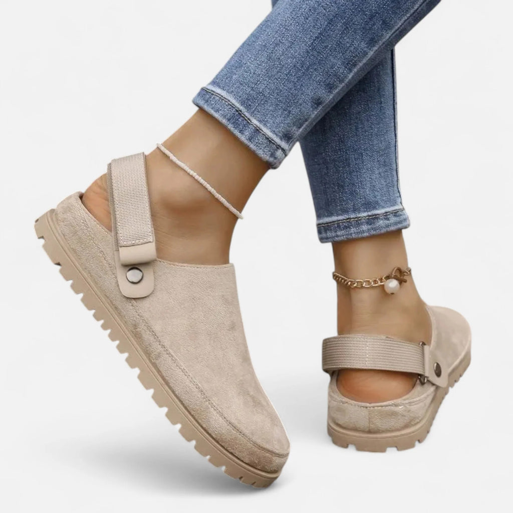 Rosvani | Women’s Leather Slippers – Thick Sole Comfort