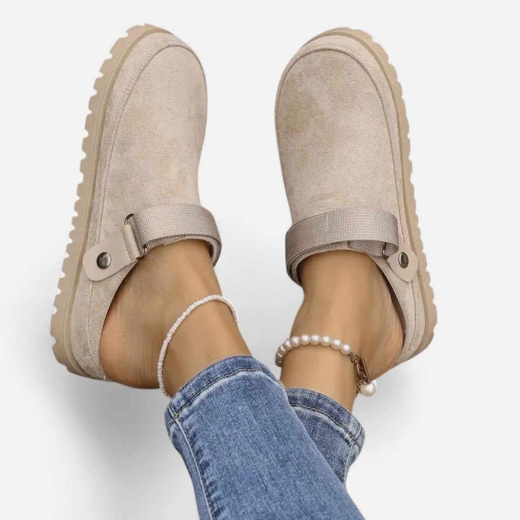 Rosvani | Women’s Leather Slippers – Thick Sole Comfort