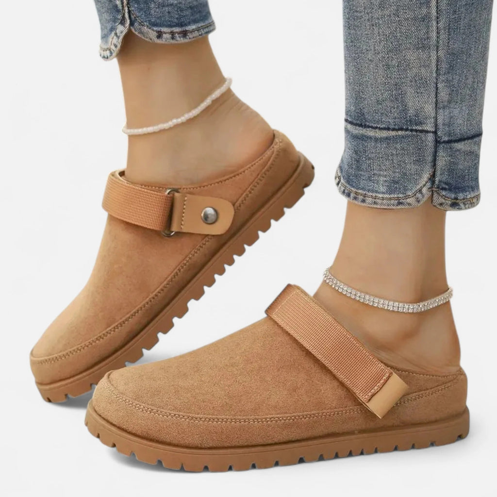 Rosvani | Women’s Leather Slippers – Thick Sole Comfort