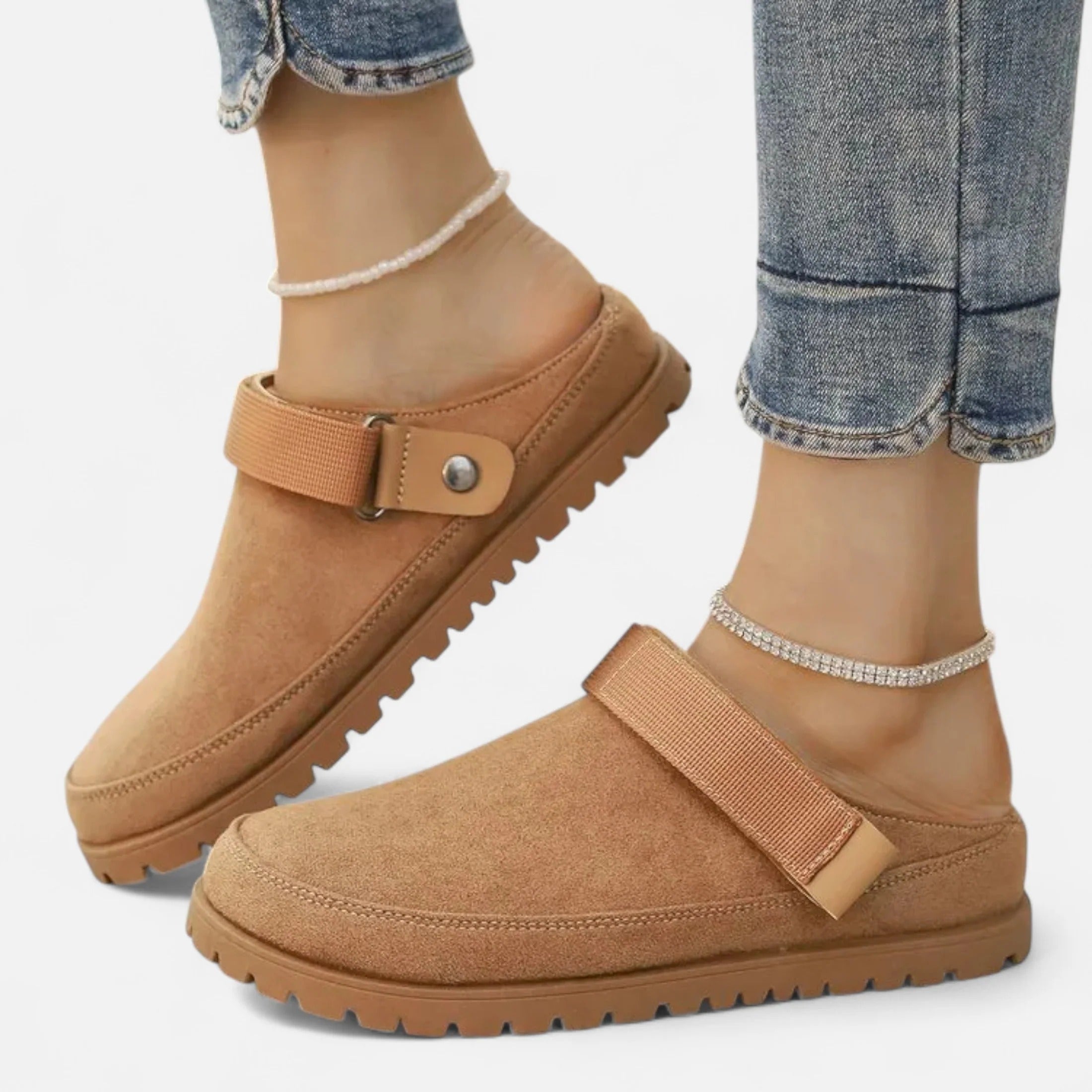 Rosvani | Women’s Leather Slippers – Thick Sole Comfort