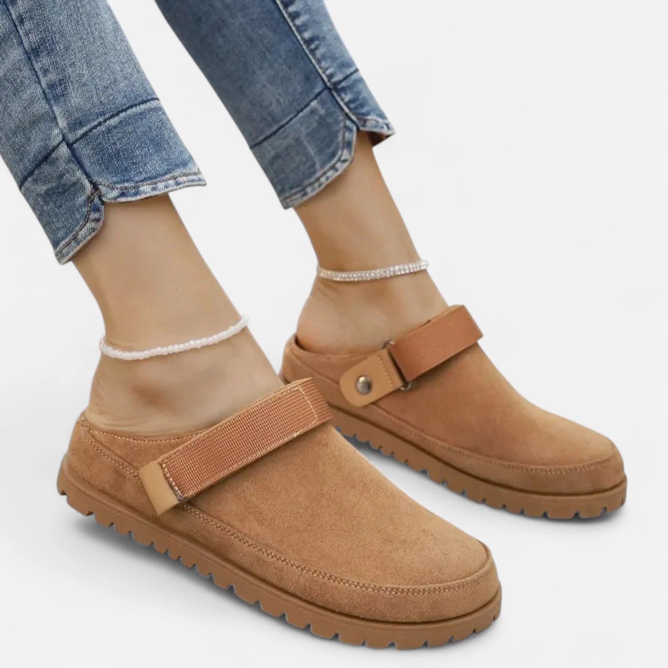 Rosvani | Women’s Leather Slippers – Thick Sole Comfort