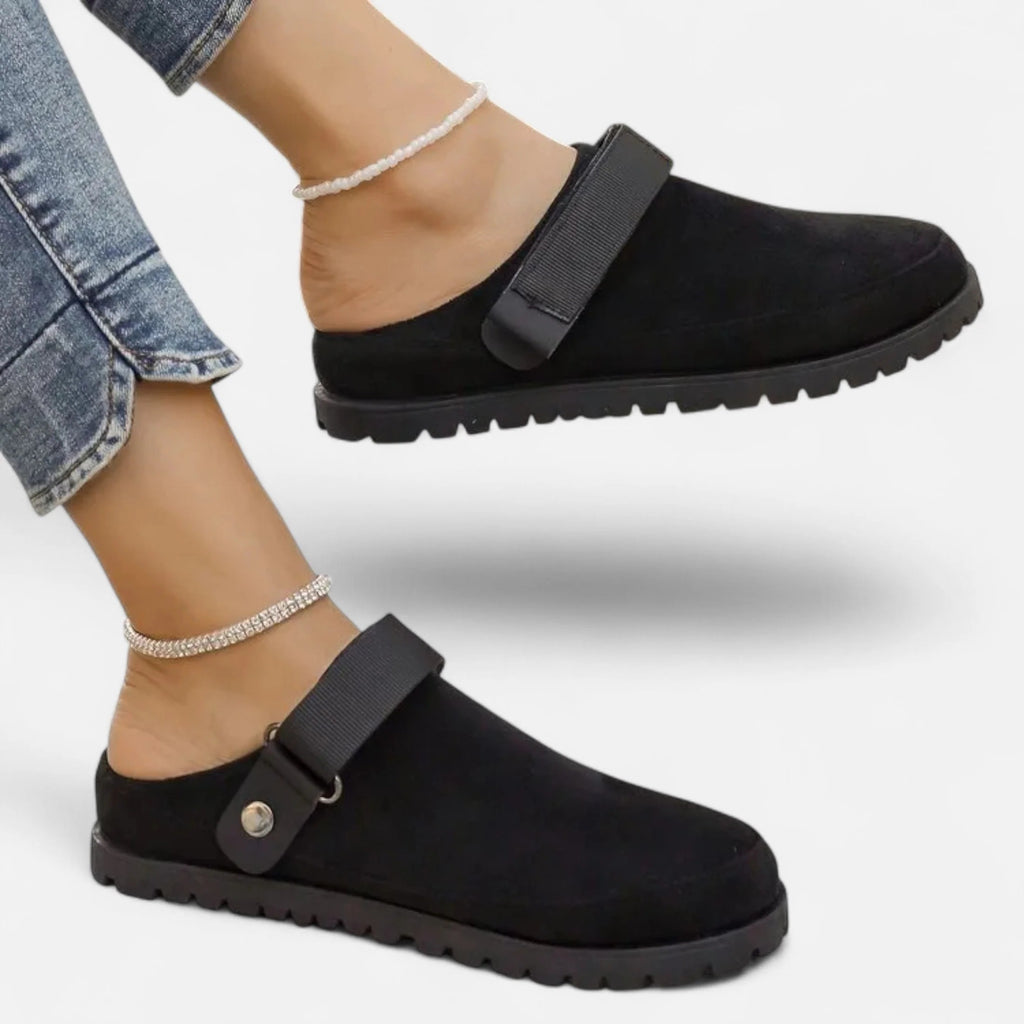 Rosvani | Women’s Leather Slippers – Thick Sole Comfort