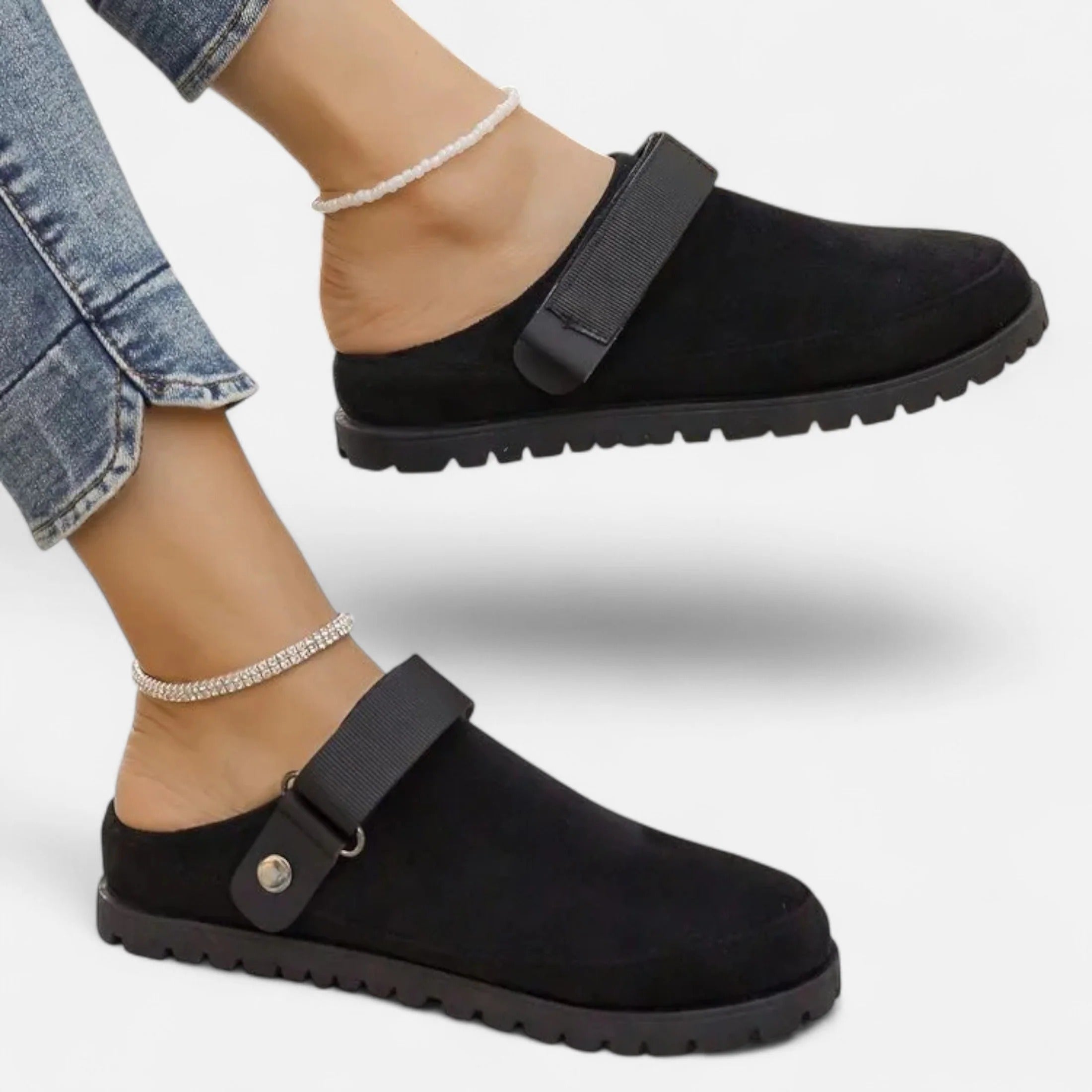 Rosvani | Women’s Leather Slippers – Thick Sole Comfort