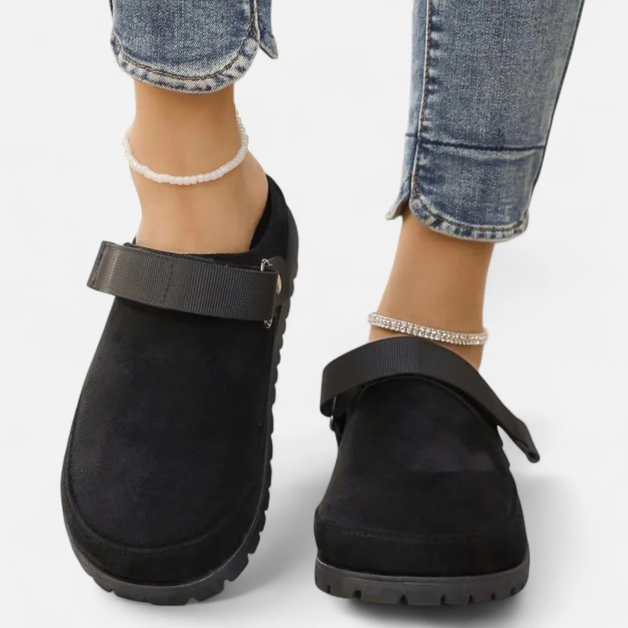 Rosvani | Women’s Leather Slippers – Thick Sole Comfort