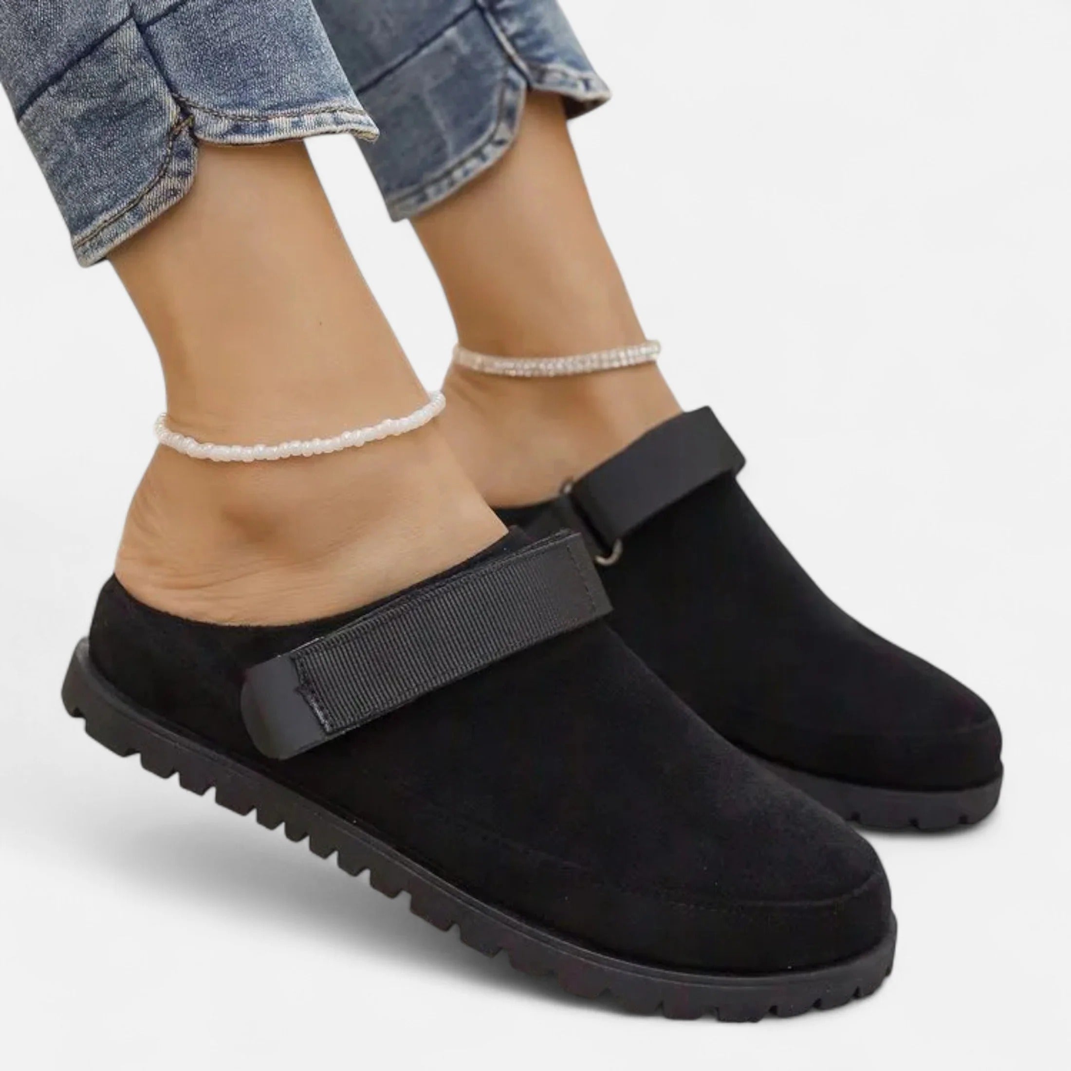 Rosvani | Women’s Leather Slippers – Thick Sole Comfort