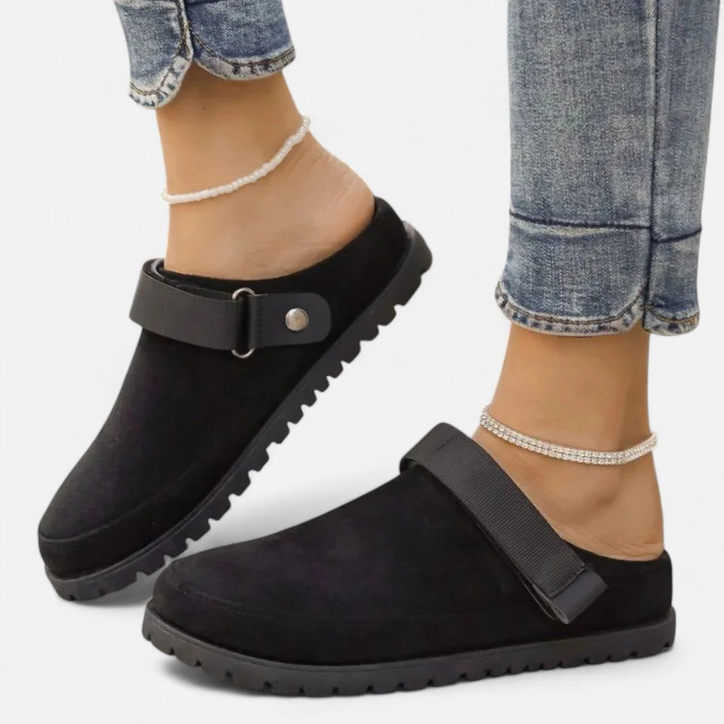 Rosvani | Women’s Leather Slippers – Thick Sole Comfort