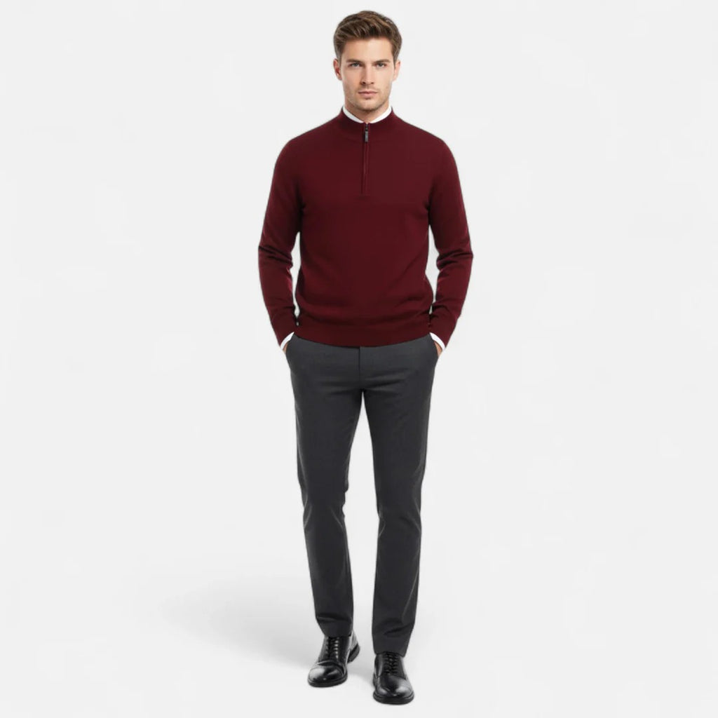 Rosvani | Men’s Merino Wool Half-Turtleneck Sweater