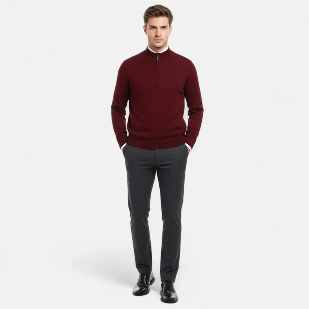 Rosvani | Men’s Merino Wool Half-Turtleneck Sweater