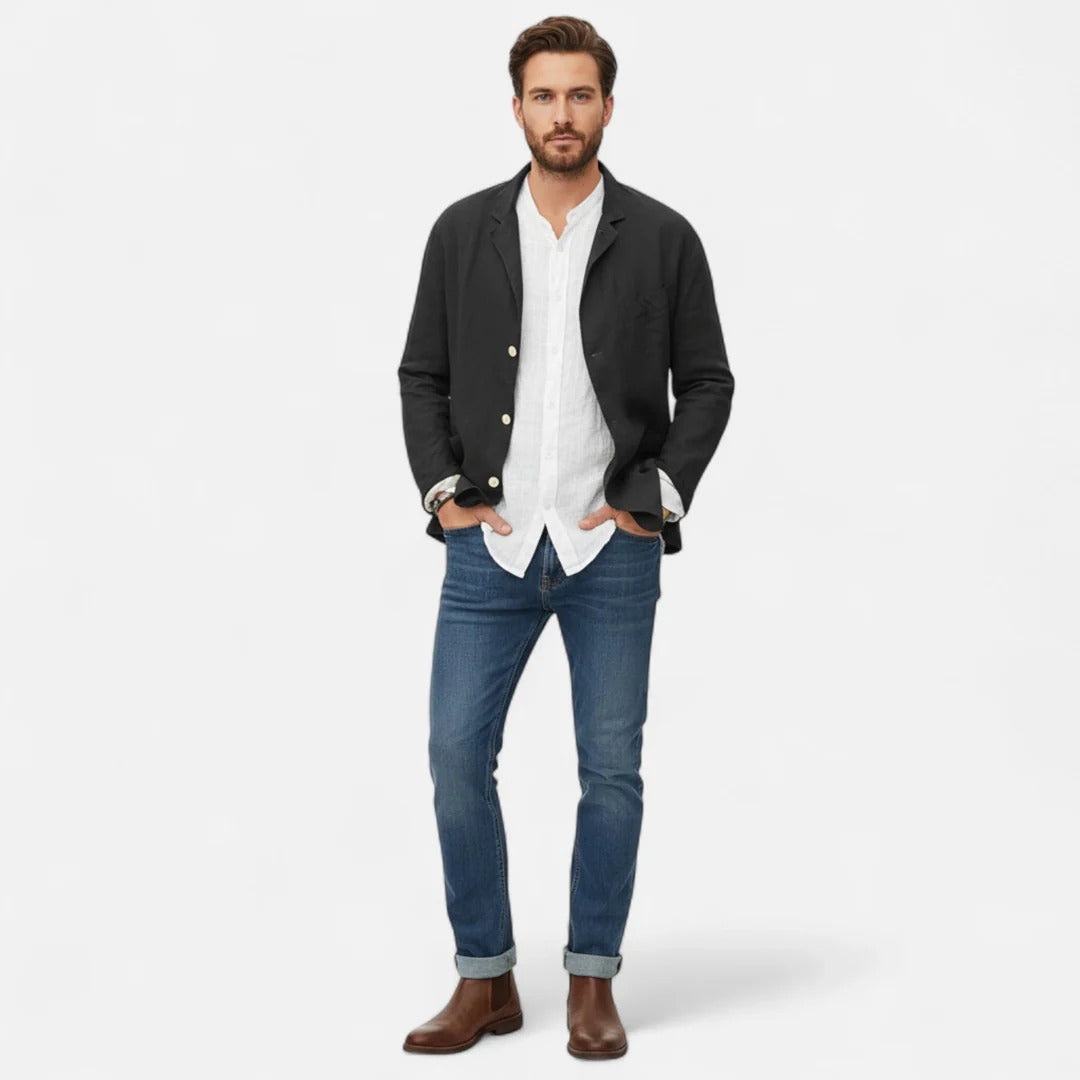 Rosvani | Men’s Linen Blazer – Lightweight, Modern Elegance