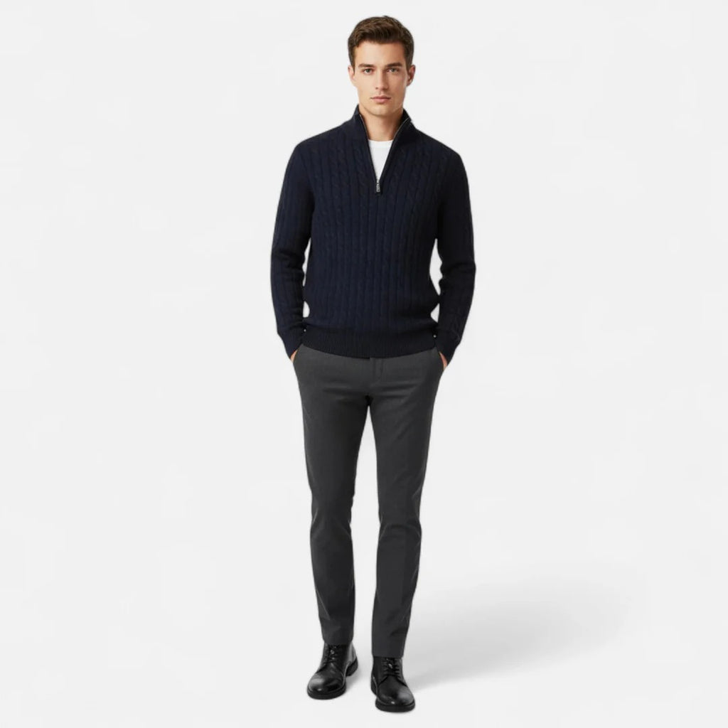 Rosvani | Men’s Half-Zip Sweater – Chic, Timeless Casual Style