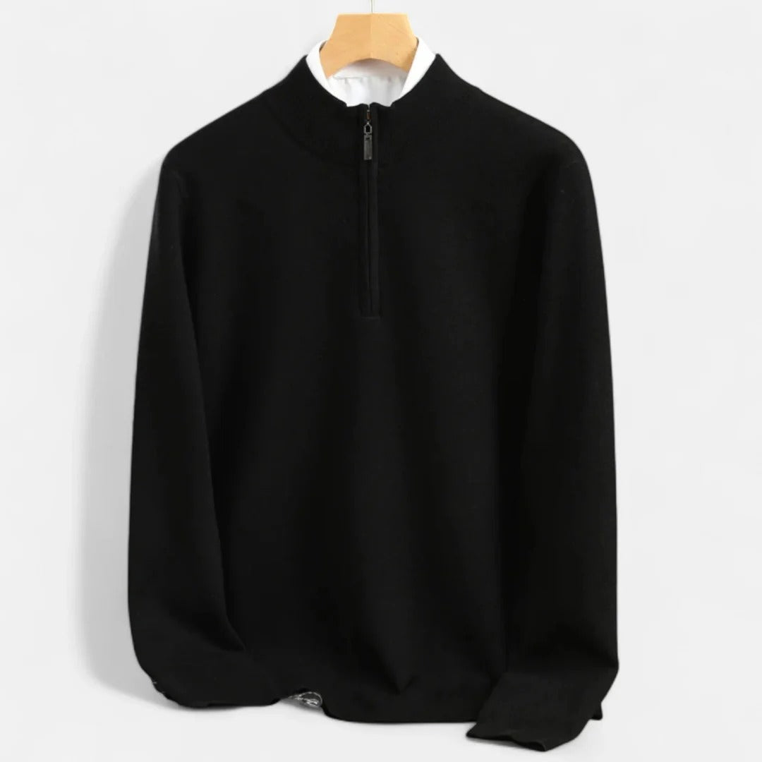 Rosvani | Men’s Merino Wool Half-Turtleneck Sweater