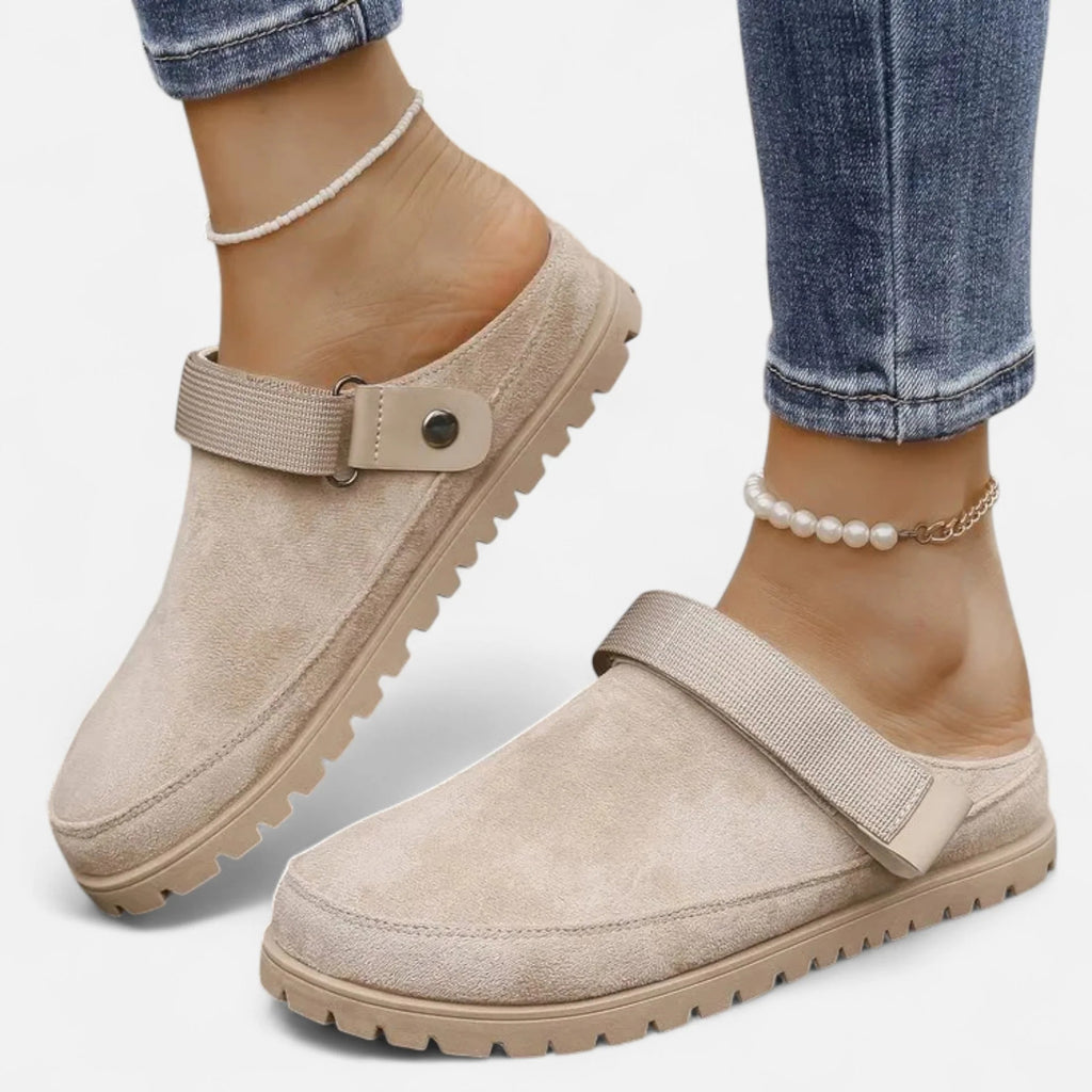 Rosvani | Women’s Leather Slippers – Thick Sole Comfort