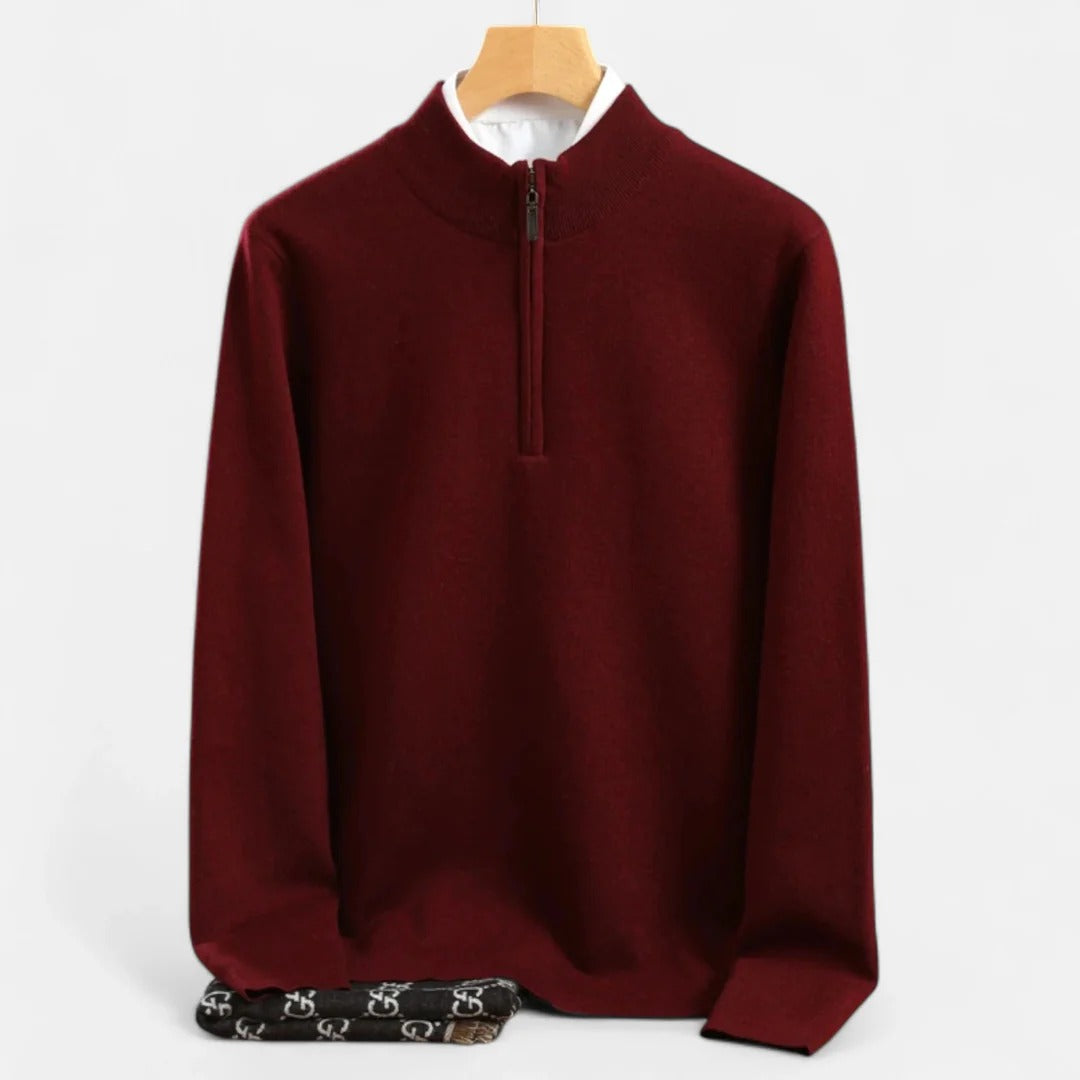 Rosvani | Men’s Merino Wool Half-Turtleneck Sweater