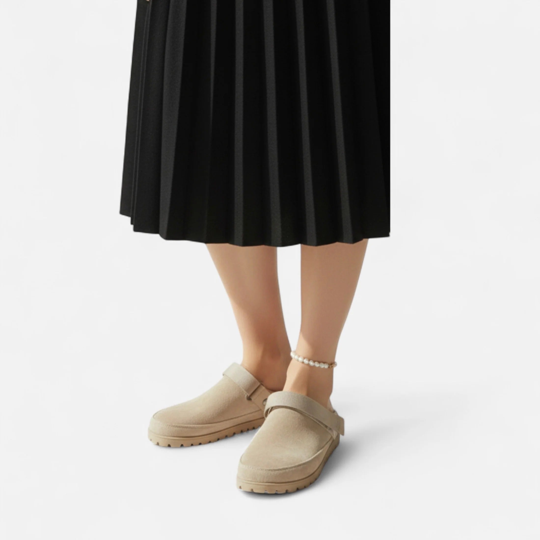 Rosvani | Women’s Leather Slippers – Thick Sole Comfort