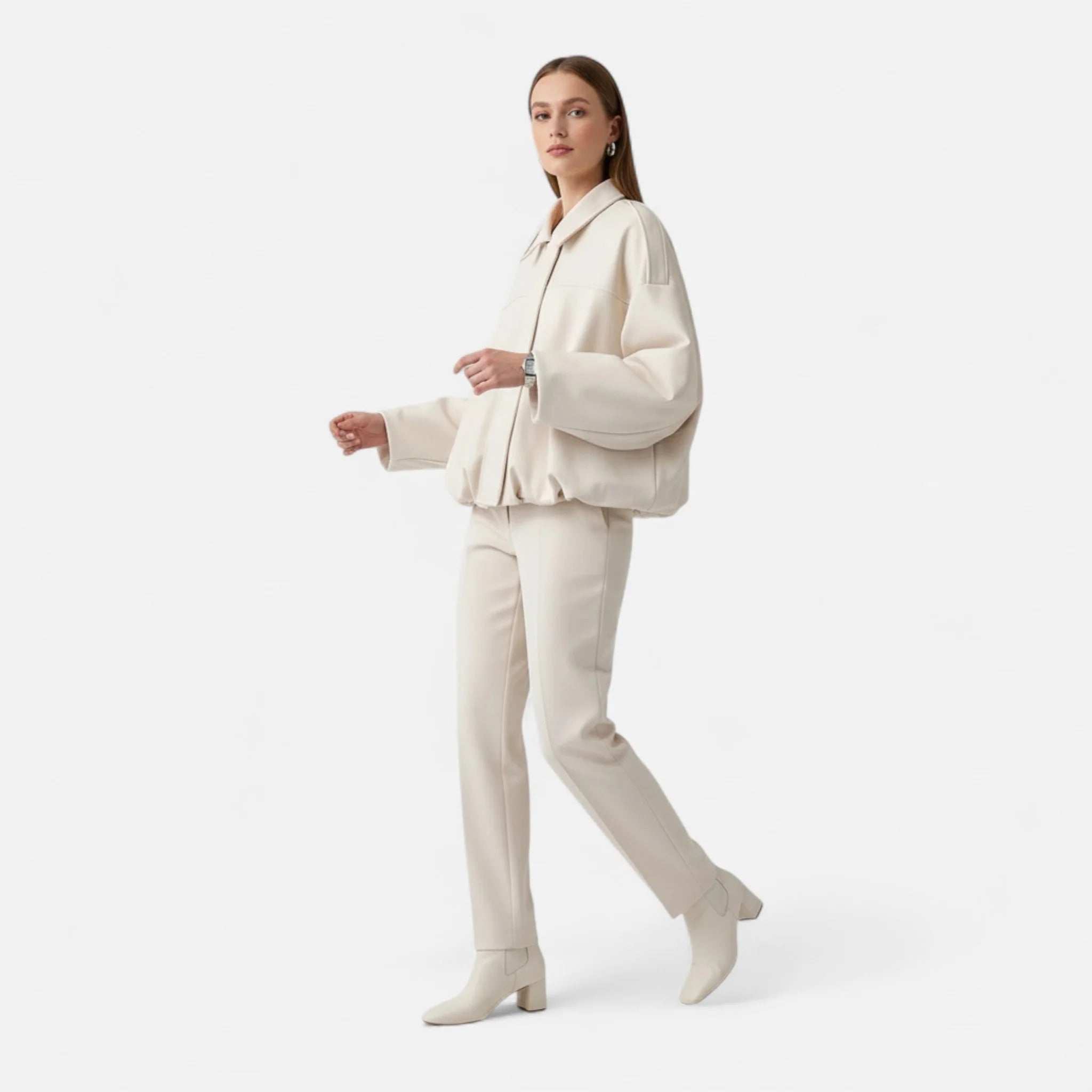 Rosvani | Women’s Vintage Suede Zip Jacket