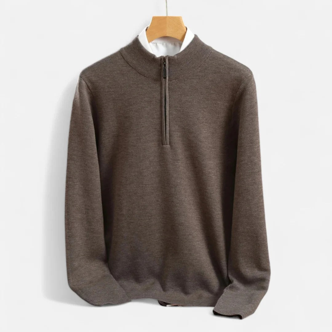 Rosvani | Men’s Merino Wool Half-Turtleneck Sweater